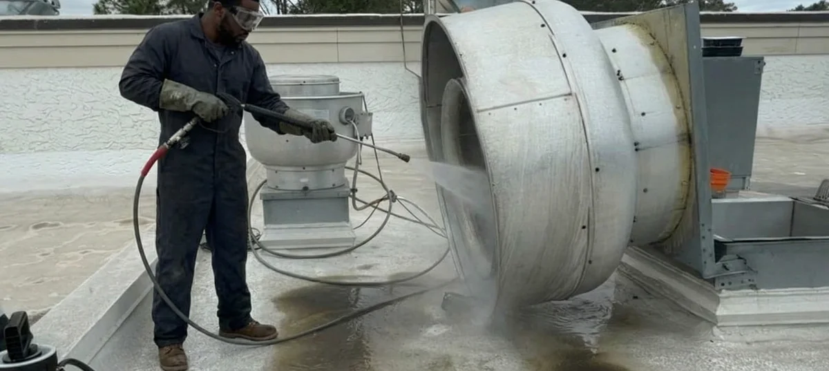 Chicago Hood Cleaning Pros technician at work