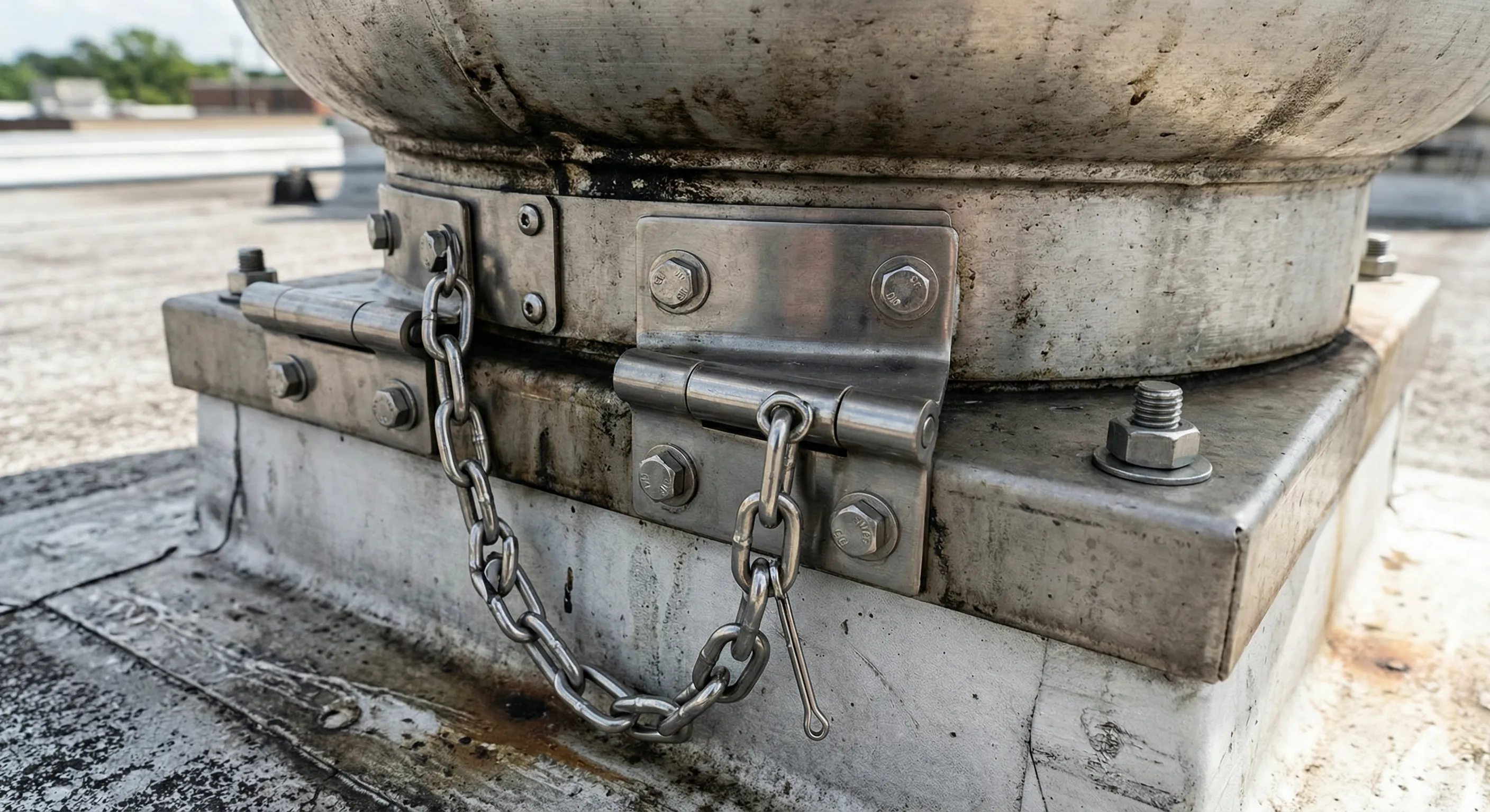 Chicago commercial kitchen exhaust fan and hinge repair support